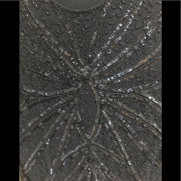 Handmade black soirée blouse from Egypt - Picture 6 of 8